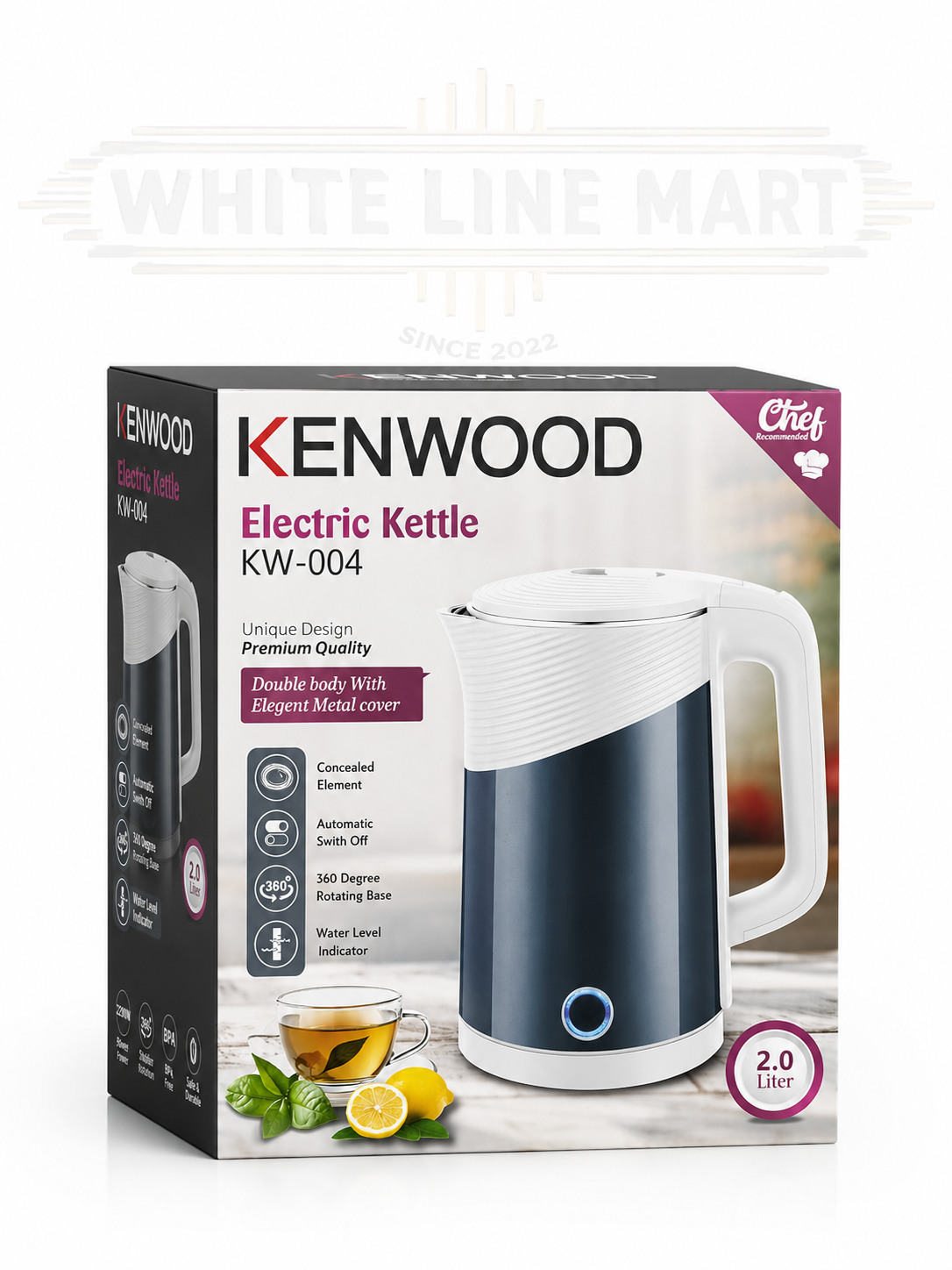 KENWOOD Electric Kettle 2.0L | Double Body Electric Kettle | White Line Mart