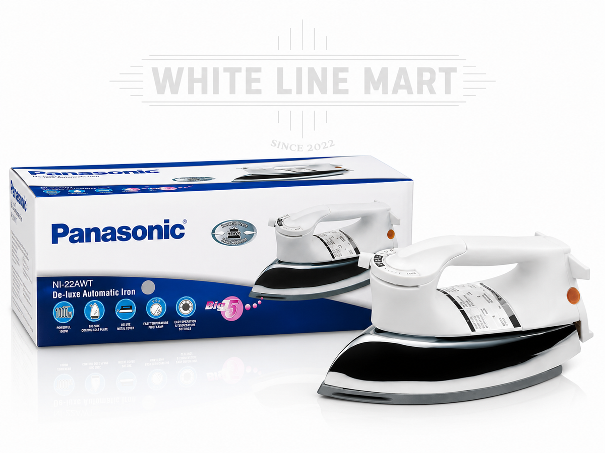 Panasonic Deluxe Automatic Dry Iron | Non-Stick Electric Dry Iron | White Line Mart