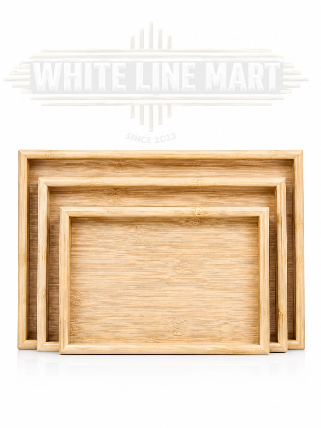 Wooden Tray Set | Premium Wooden Serving Tray Set | White Line Mart